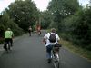 Riding along Backwell Common to get to the
track
