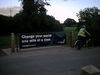 Advertising where the track crosses Station Road Flax Bourton while work
continues