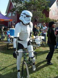 Photo of Stormtrooper on a bike, by Thirteen of Clubs